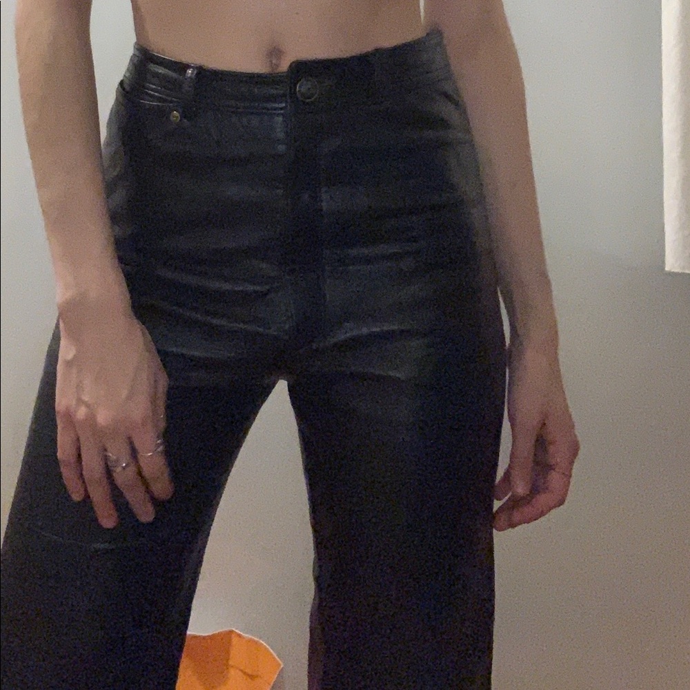 Vintage Anne Klein 100% Leather Trousers